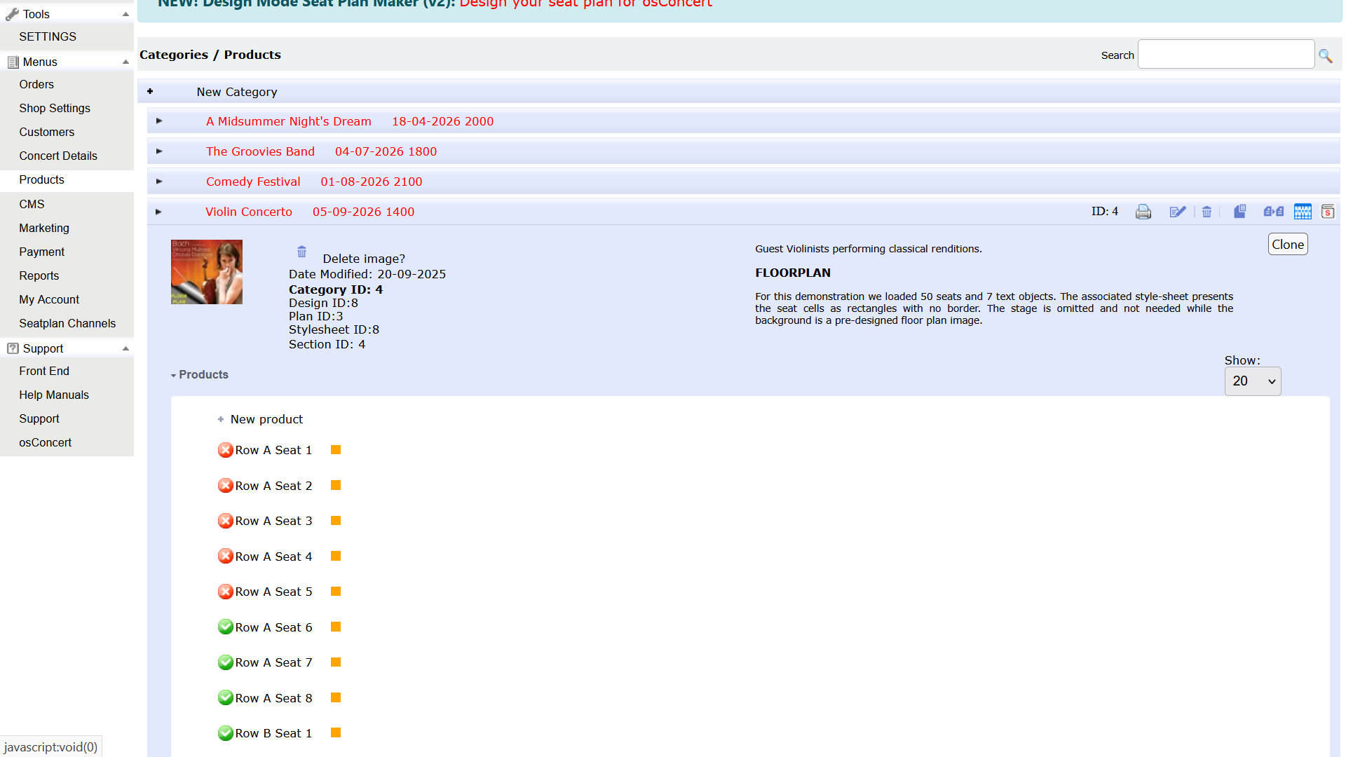 Products and Categories